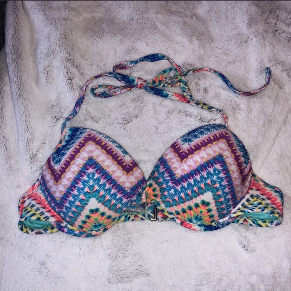 Target colorful tie dye push up bikini top